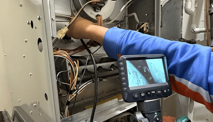 furnace heat exchanger camera inspection