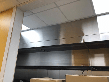 Grease Hood And Skirting To Ceiling