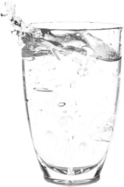 isolated clear glass water