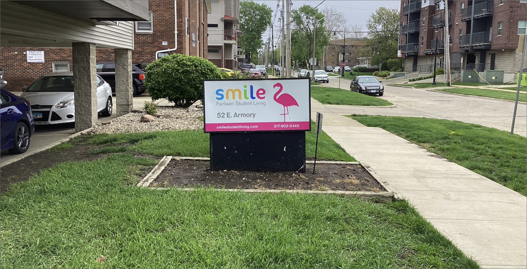 Smile Student Housing Sign